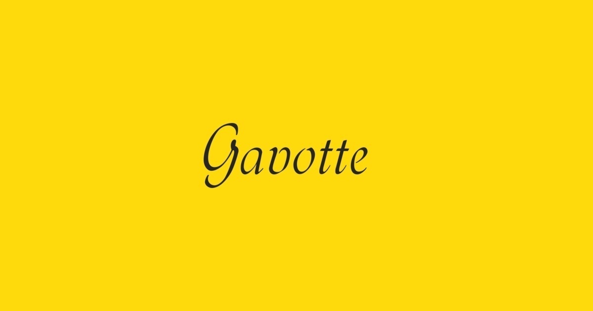 Пример шрифта Gavotte