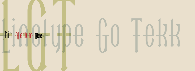 Пример шрифта Linotype Go Tekk