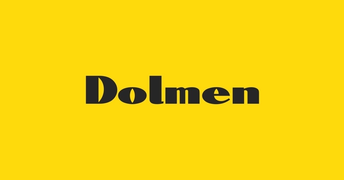 Пример шрифта Dolmen
