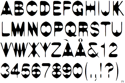 Пример шрифта Linotype Alphabat