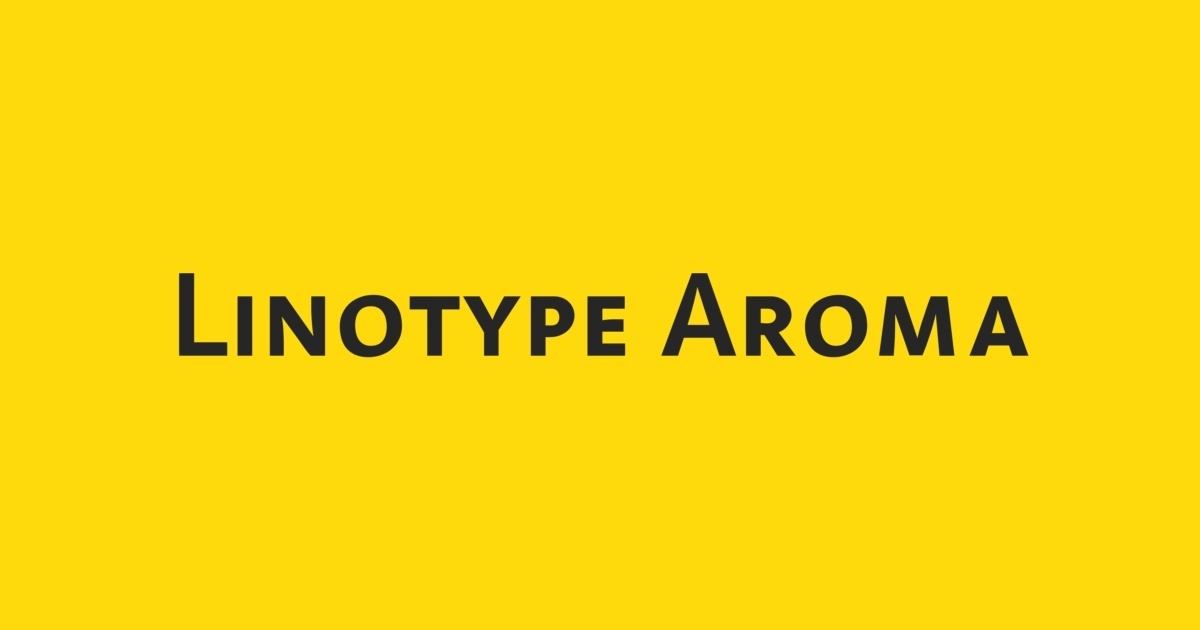 Пример шрифта Linotype Aroma
