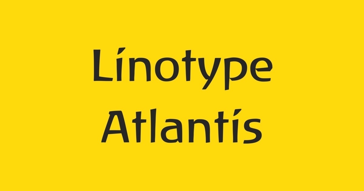 Пример шрифта Linotype Atlantis