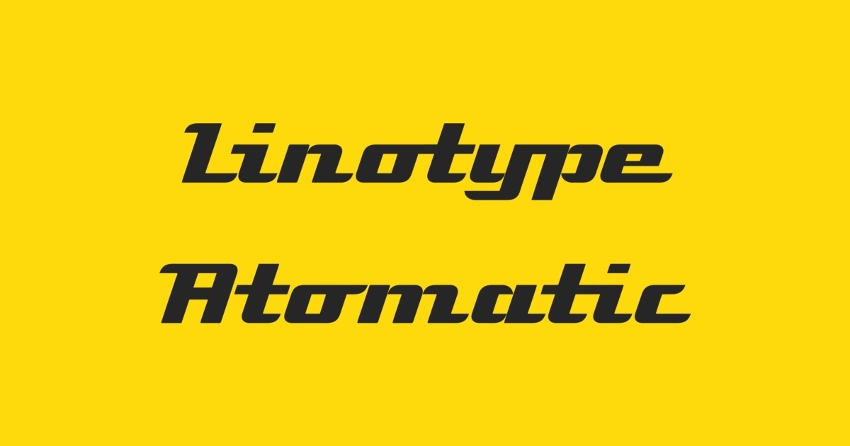 Пример шрифта Linotype Atomatic