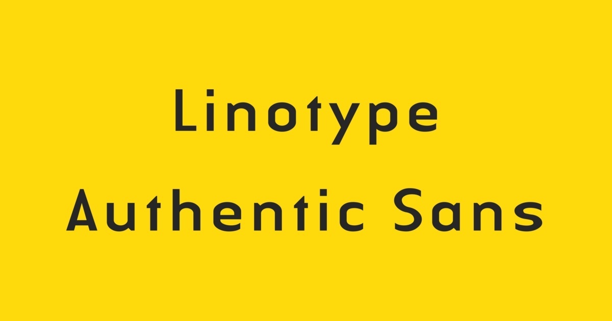 Пример шрифта Linotype Authentic Sans