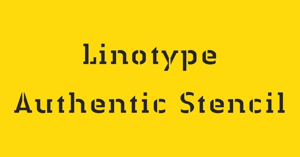 Пример шрифта Linotype Authentic Stencil