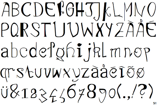 Пример шрифта Linotype Cadavre Exquis