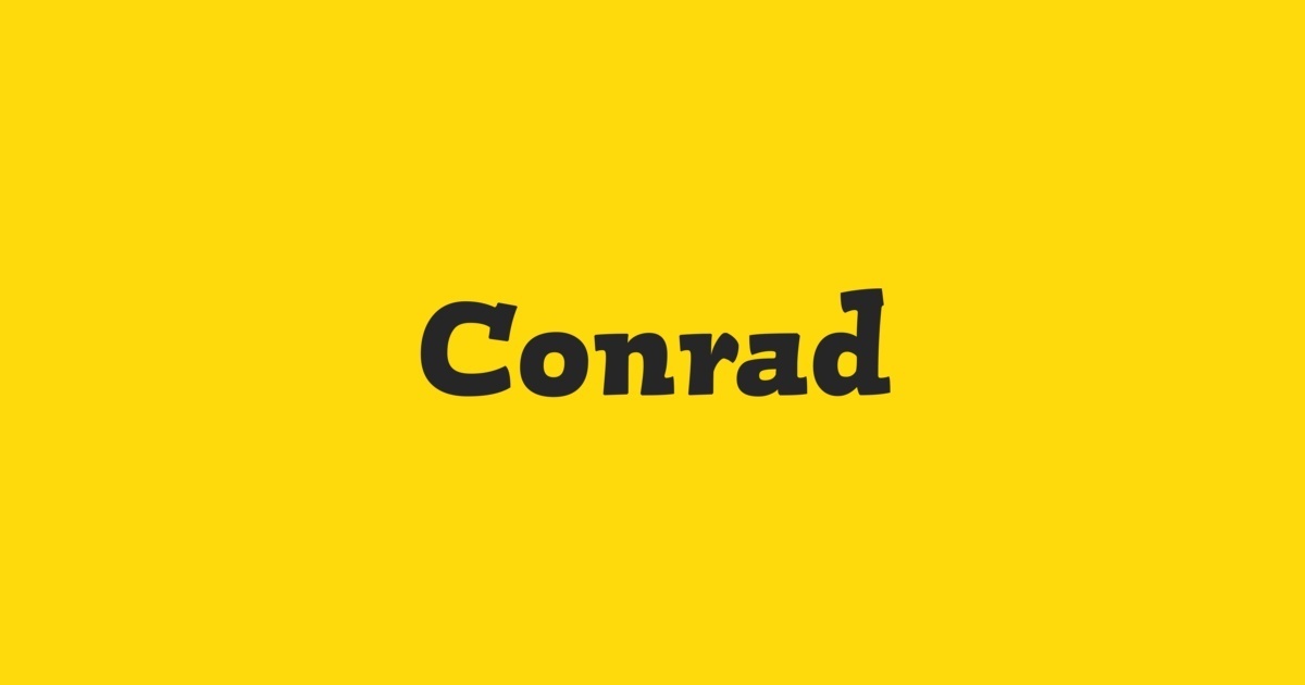 Пример шрифта Conrad