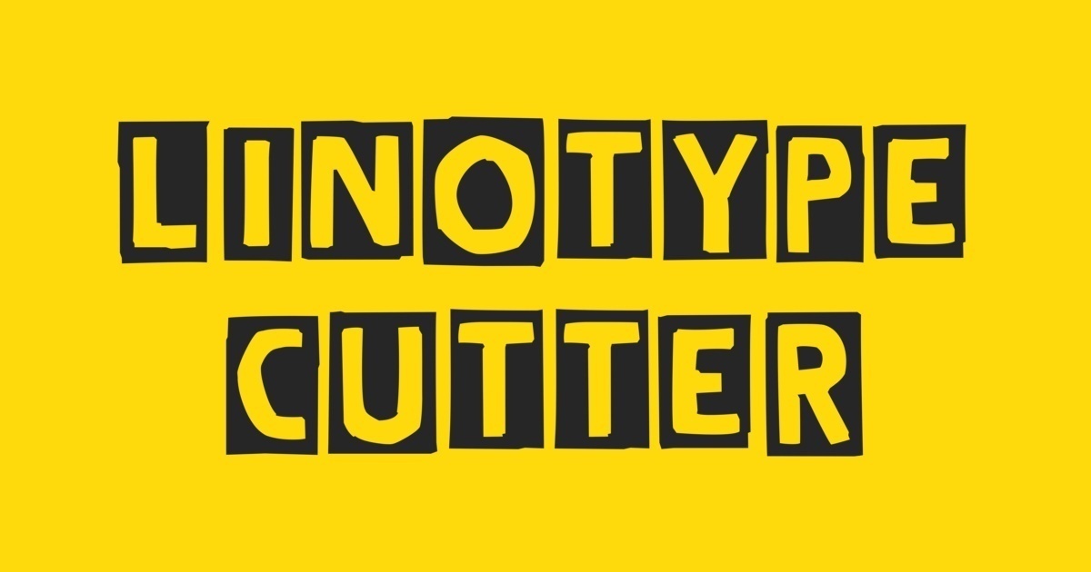 Пример шрифта Linotype Cutter