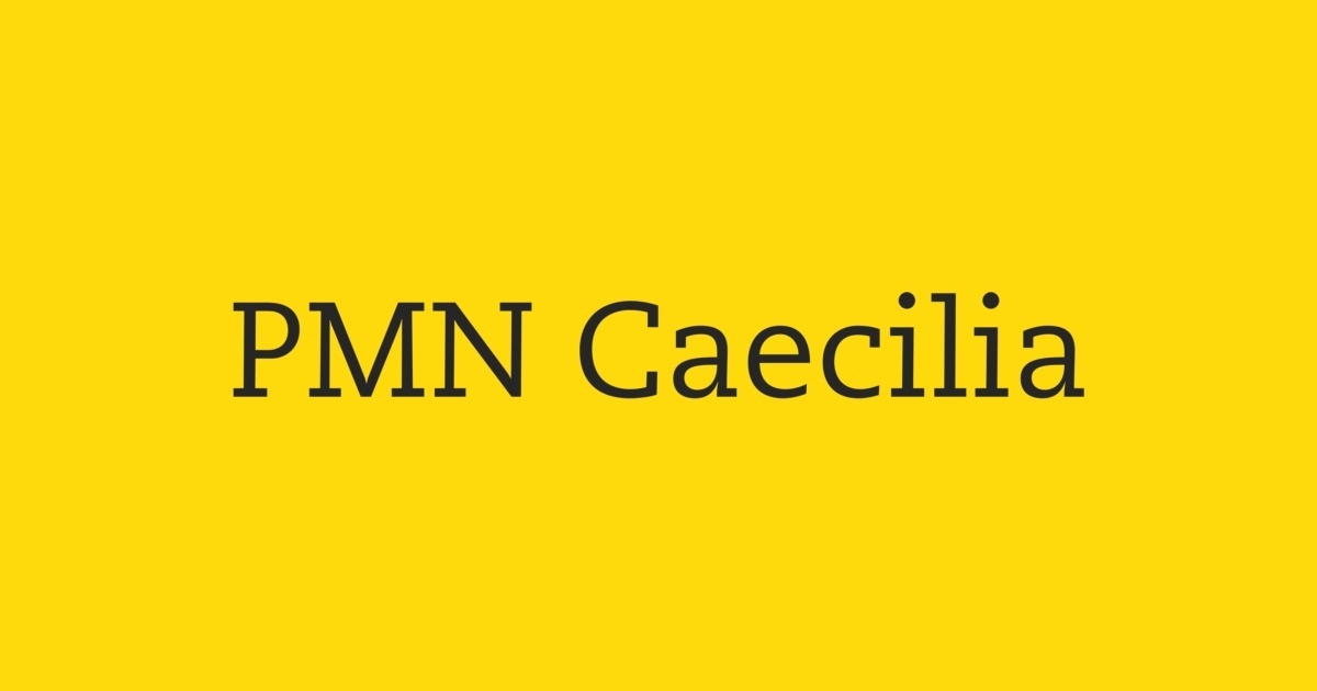 Пример шрифта PMN Caecilia