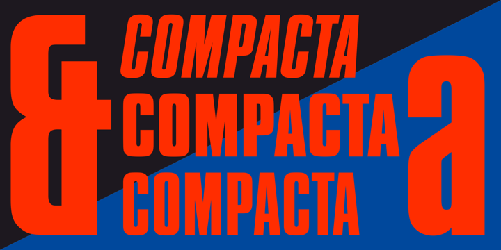 Пример шрифта Compacta Regular