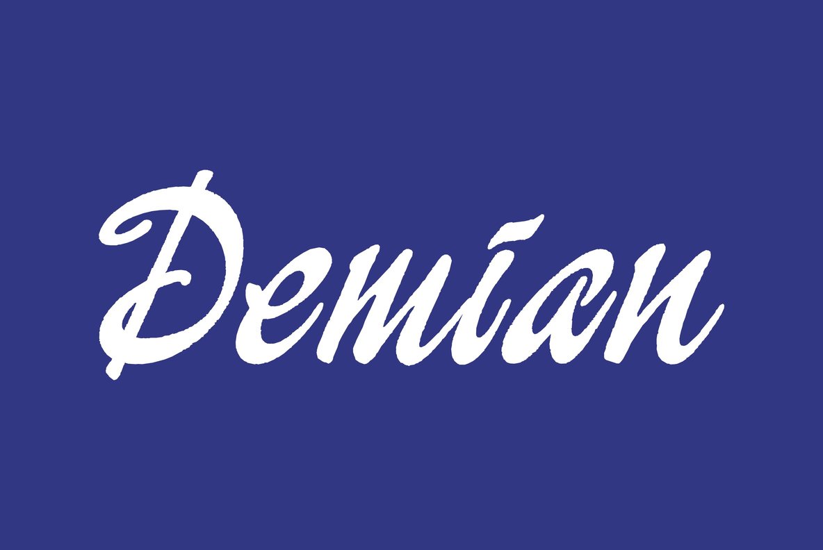 Пример шрифта Demian
