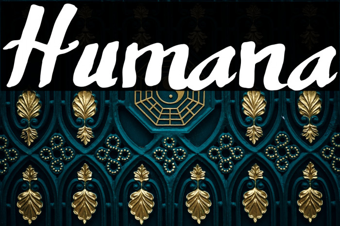 Пример шрифта Humana