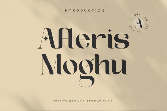 Пример шрифта Afteris Moghu