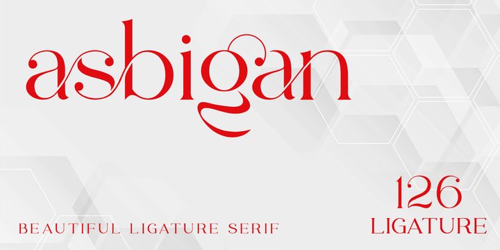 Пример шрифта Asbigan