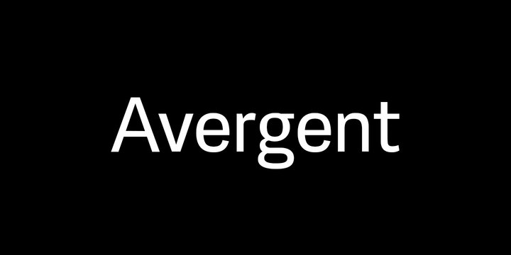 Пример шрифта Avergent