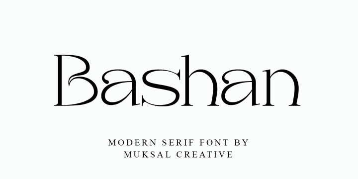 Пример шрифта Bashan