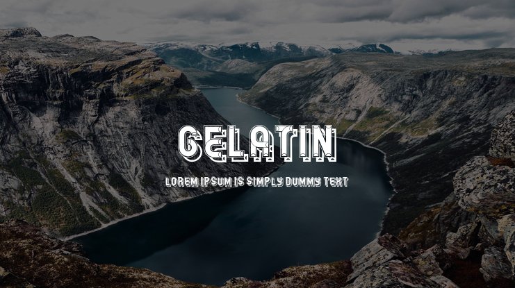 Пример шрифта Gelatin