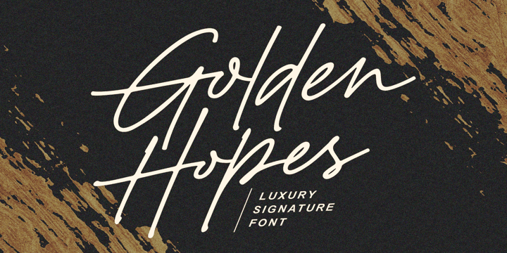 Пример шрифта Golden Hopes