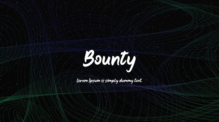 Пример шрифта Bounty