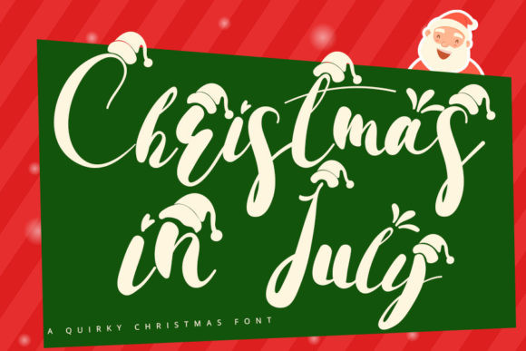 Пример шрифта Christmas In July