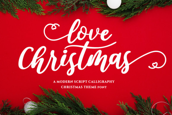 Пример шрифта Christmas Love