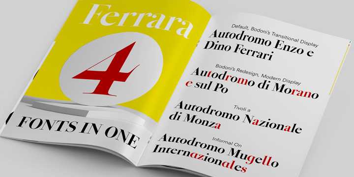Пример шрифта CAL Bodoni Ferrara Regular