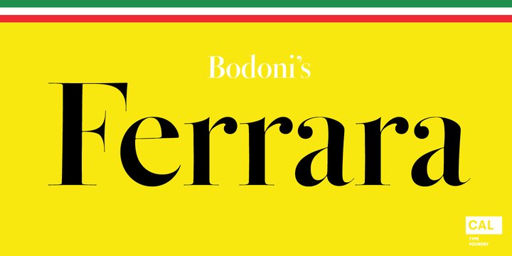 Пример шрифта Bodoni Ferrara Origin