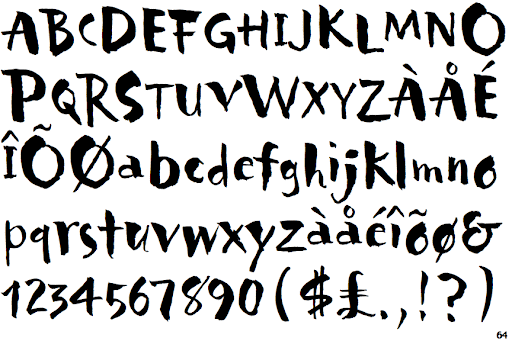 Пример шрифта Carumba