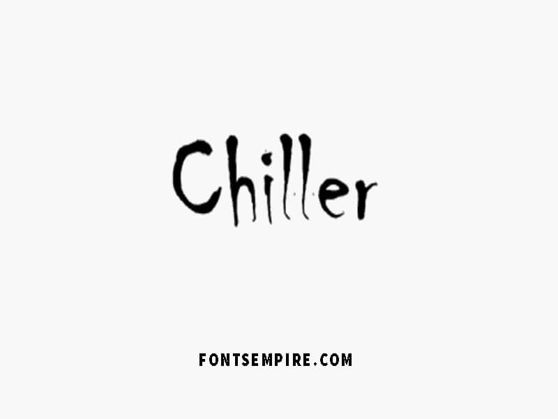 Пример шрифта Chiller