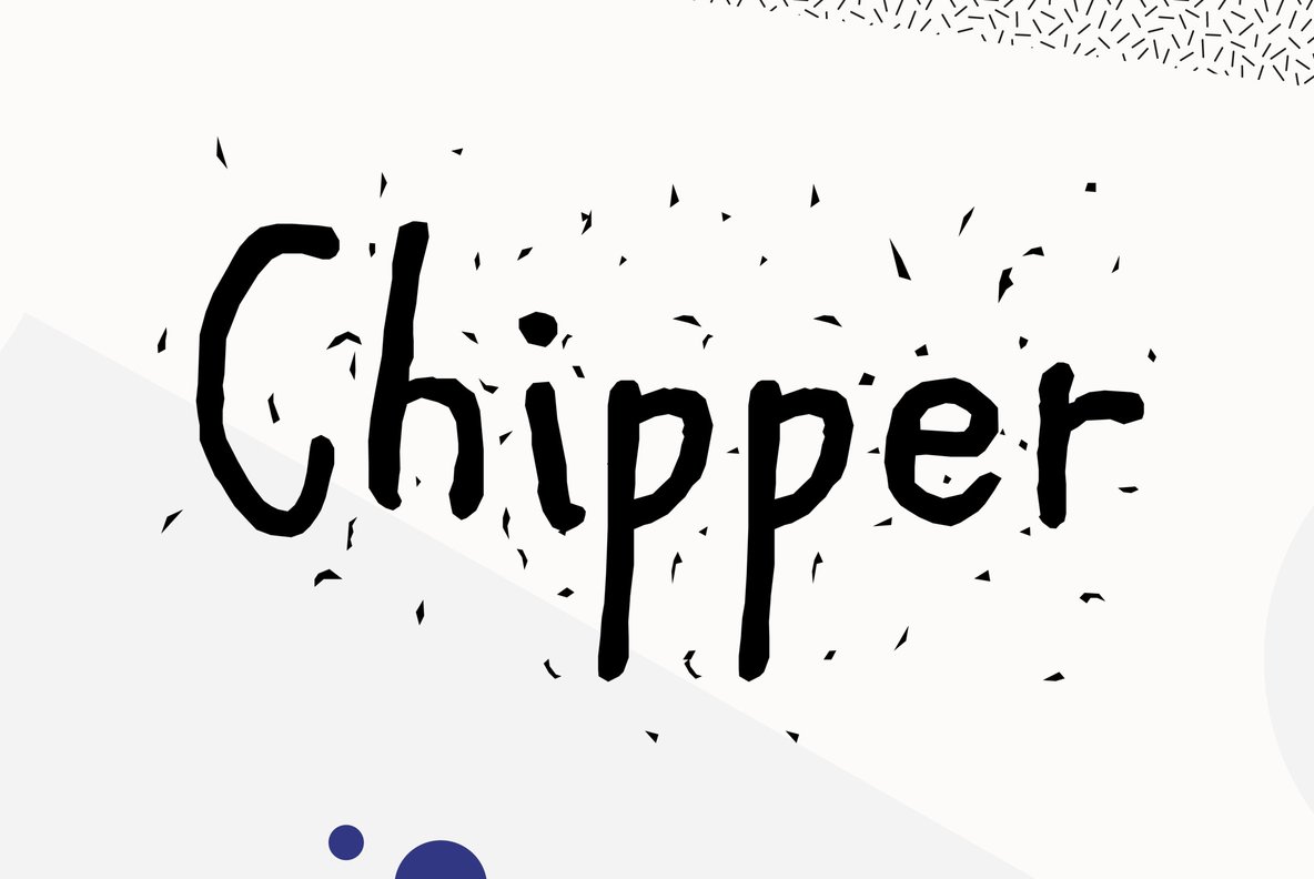 Пример шрифта Chipper