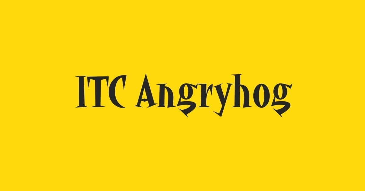 Пример шрифта Angryhog ITC