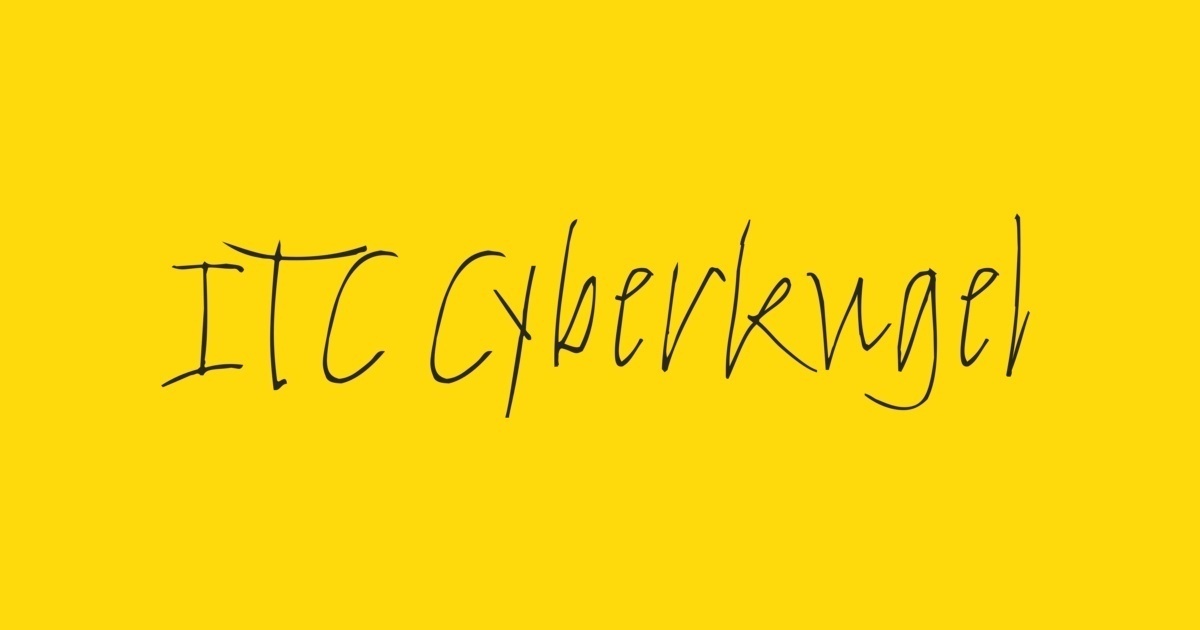 Пример шрифта Cyberkugel ITC