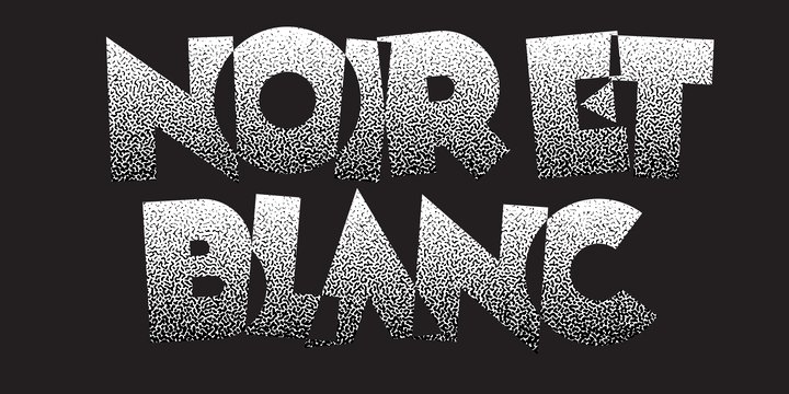 Пример шрифта Noir et Blanc