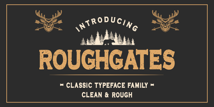 Пример шрифта Roughgates