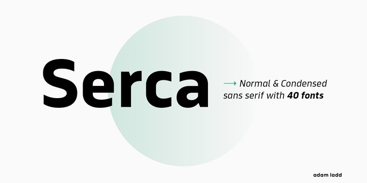 Пример шрифта Serca