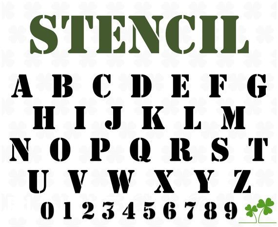 Пример шрифта Stencil Army