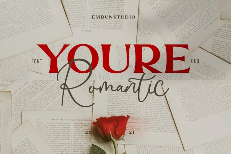 Пример шрифта Youre Romantic