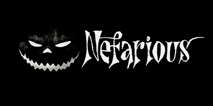 Пример шрифта Nefarious