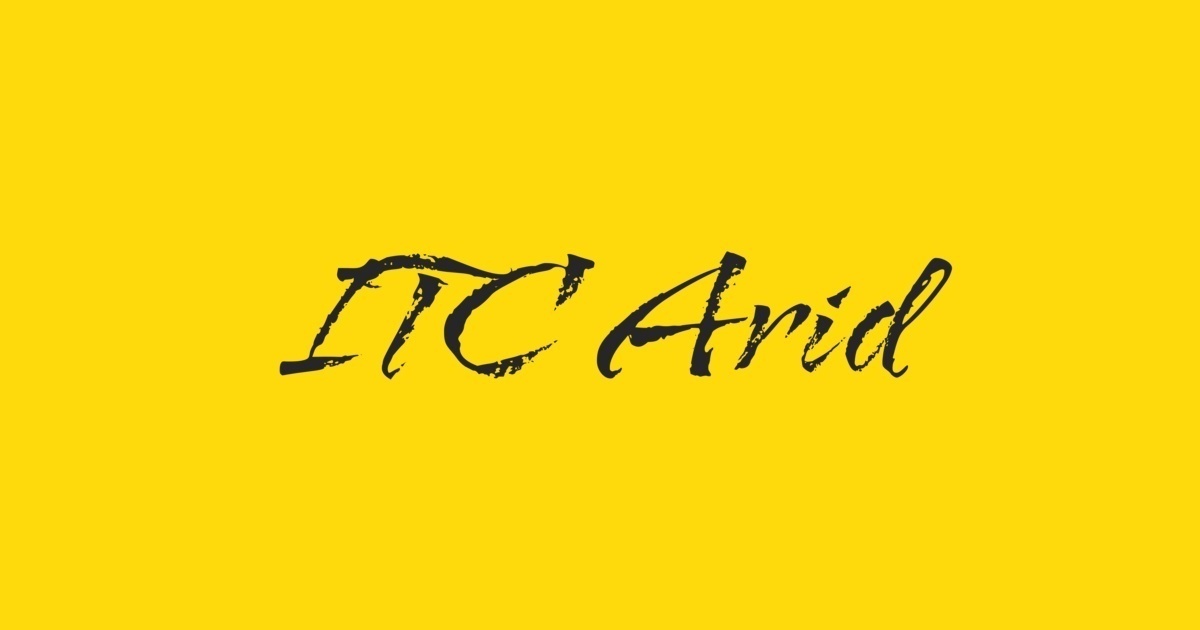 Пример шрифта Arid ITC