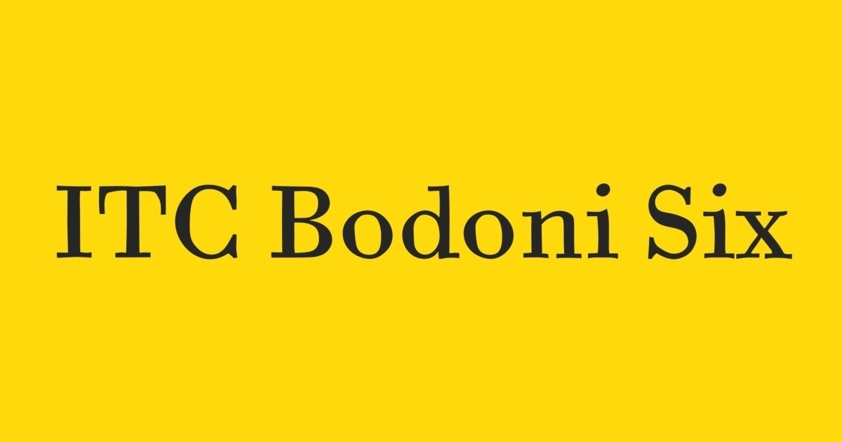 Пример шрифта ITC Bodoni Six