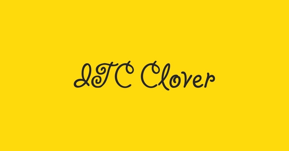 Пример шрифта Clover ITC