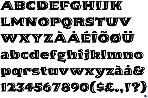 Пример шрифта Hornpype ITC