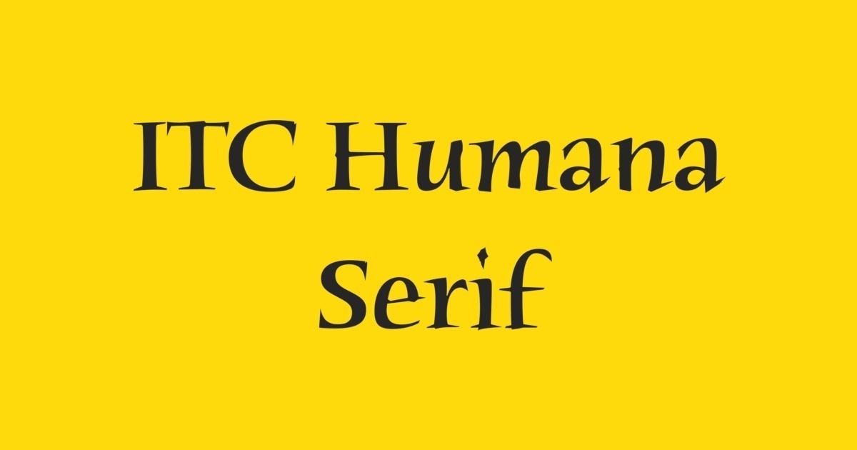Пример шрифта Humana Serif ITC
