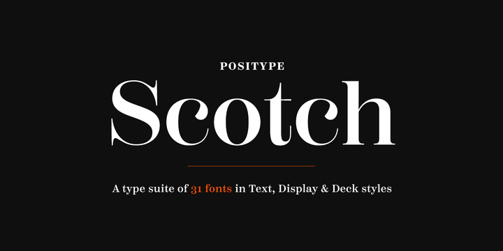 Пример шрифта Scotch Display
