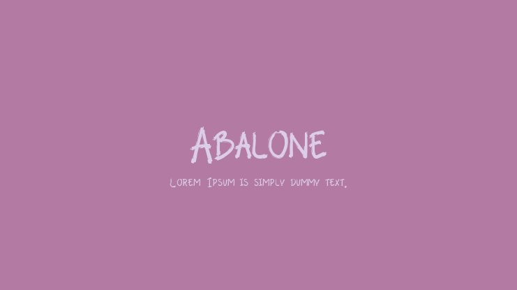 Пример шрифта Abalone
