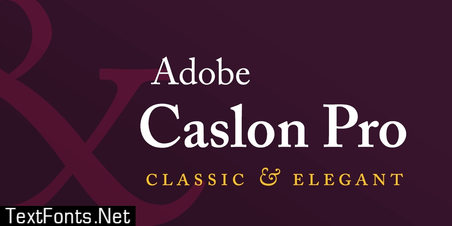 Пример шрифта Caslon Pro Bold