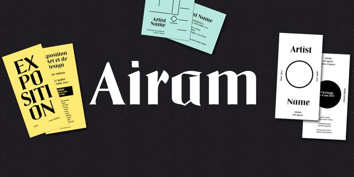 Пример шрифта Airam
