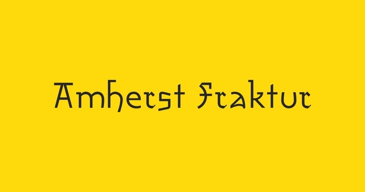 Пример шрифта Amherst Fraktur
