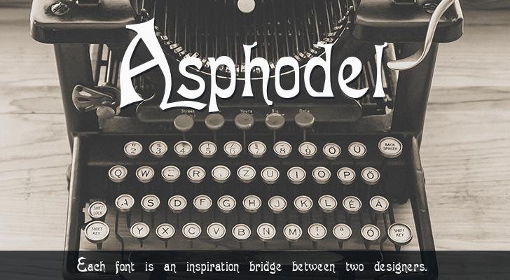 Пример шрифта Asphodel