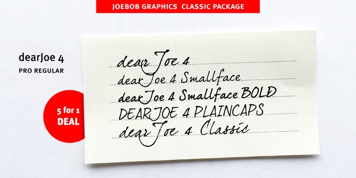 Пример шрифта dearJoe four Regular